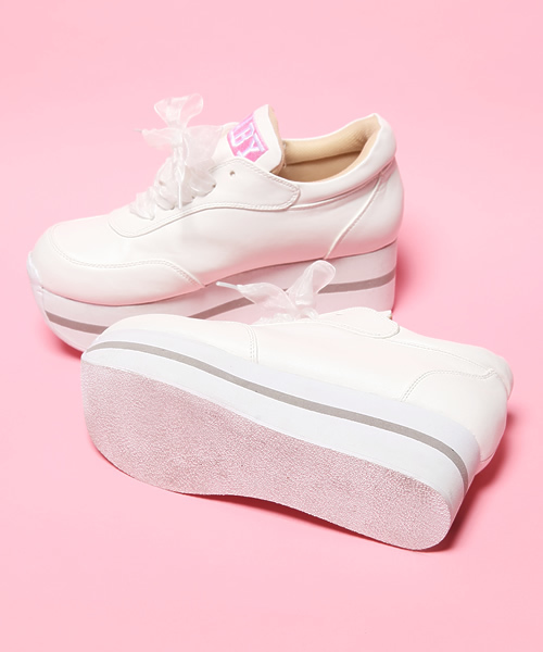 L.D.S.(エルディーエス)の「I'M YOUR “BABY”HIGH SOLE SNEAKER(スニーカー・レディース・ホワイト系・MEDIUM/LARGE)」の2枚目の写真