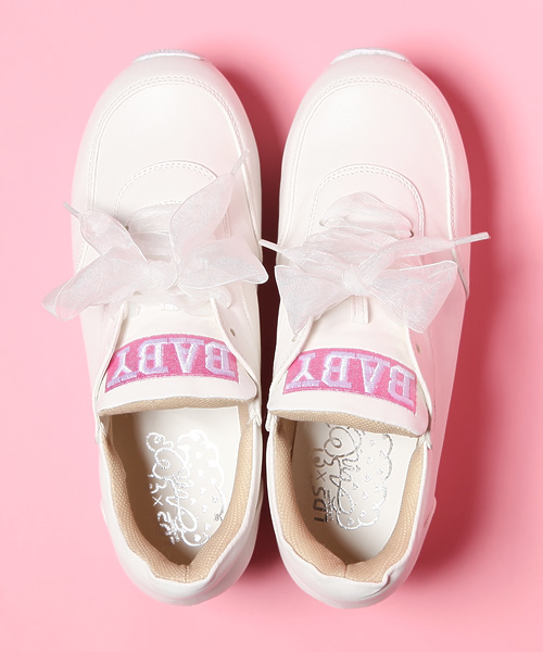 L.D.S.(エルディーエス)の「I'M YOUR “BABY”HIGH SOLE SNEAKER(スニーカー・レディース・ホワイト系・MEDIUM/LARGE)」の6枚目の写真