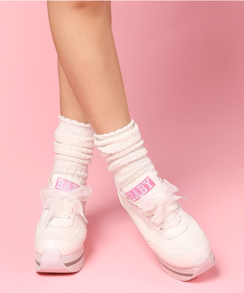 L.D.S.(エルディーエス)の「I'M YOUR “BABY”HIGH SOLE SNEAKER(スニーカー・レディース・ホワイト系・MEDIUM/LARGE)」の11枚目の写真