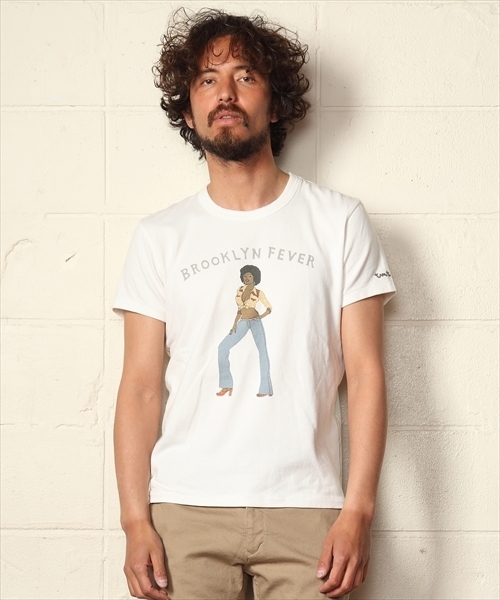 TMT(ティーエムティー)の「【TBSドラマ「凪のお暇」着用】S/SL GAUZE STRETCH JERSEY(AFRO GIRL)(Tシャツ/カットソー)」|ホワイト