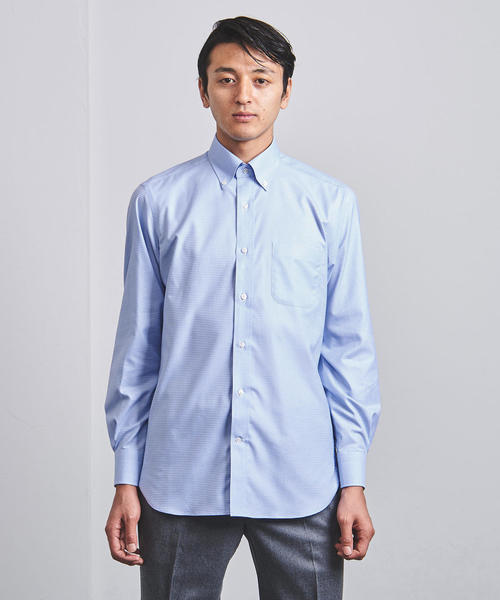 UNITED ARROWS(ユナイテッドアローズ)の「< UNITED ARROWS > イージーケアー ミニチェック ボタンダウン(シャツ/ブラウス・メンズ・ライトブルー・41cm/39cm/37cm/40cm/38cm/42cm/43cm/36cm)」の5枚目の写真