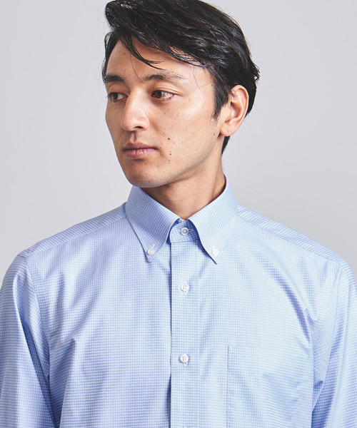 UNITED ARROWS(ユナイテッドアローズ)の「< UNITED ARROWS > イージーケアー ミニチェック ボタンダウン(シャツ/ブラウス・メンズ・ライトブルー・41cm/39cm/37cm/40cm/38cm/42cm/43cm/36cm)」の2枚目の写真