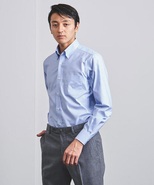 UNITED ARROWS(ユナイテッドアローズ)の「< UNITED ARROWS > イージーケアー ミニチェック ボタンダウン(シャツ/ブラウス・メンズ・ライトブルー・41cm/39cm/37cm/40cm/38cm/42cm/43cm/36cm)」の10枚目の写真