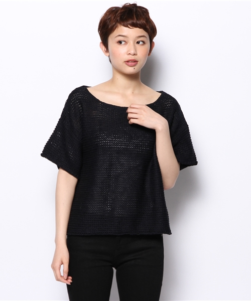 Kastane（カスタネ）の「【Kastane】シーサイドヤーンニット（ニット/セーター・レディース・オフホワイト/ネイビー/ベビーピンク/サックスブルー・FREE）」の6枚目の写真