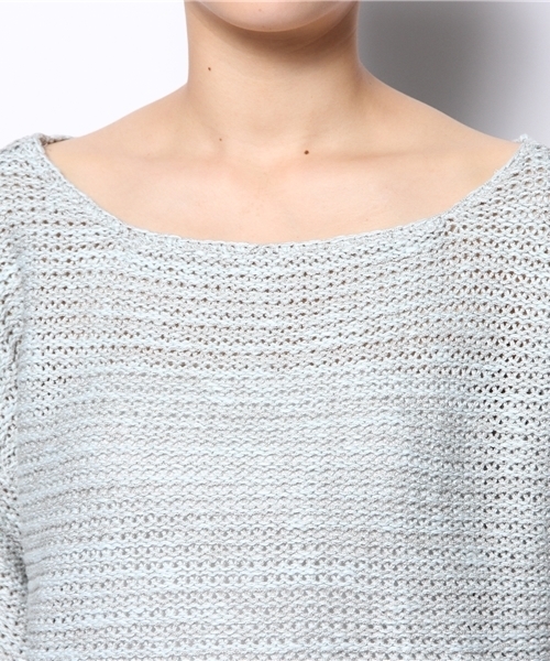 Kastane（カスタネ）の「【Kastane】シーサイドヤーンニット（ニット/セーター・レディース・オフホワイト/ネイビー/ベビーピンク/サックスブルー・FREE）」の9枚目の写真