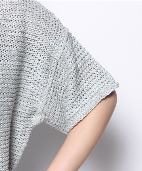 Kastane（カスタネ）の「【Kastane】シーサイドヤーンニット（ニット/セーター・レディース・オフホワイト/ネイビー/ベビーピンク/サックスブルー・FREE）」の8枚目の写真