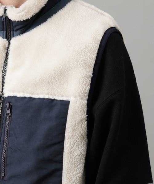 JUNRED（ジュンレッド）の「ボアフリースZIPベスト（ベスト・メンズ・ホワイト/ブラック/ブラウン・M/L）」の9枚目の写真