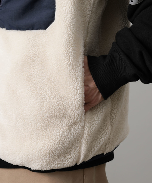 JUNRED（ジュンレッド）の「ボアフリースZIPベスト（ベスト・メンズ・ホワイト/ブラック/ブラウン・M/L）」の8枚目の写真