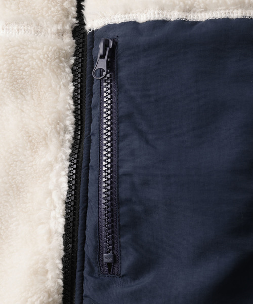 JUNRED（ジュンレッド）の「ボアフリースZIPベスト（ベスト・メンズ・ホワイト/ブラック/ブラウン・M/L）」の5枚目の写真