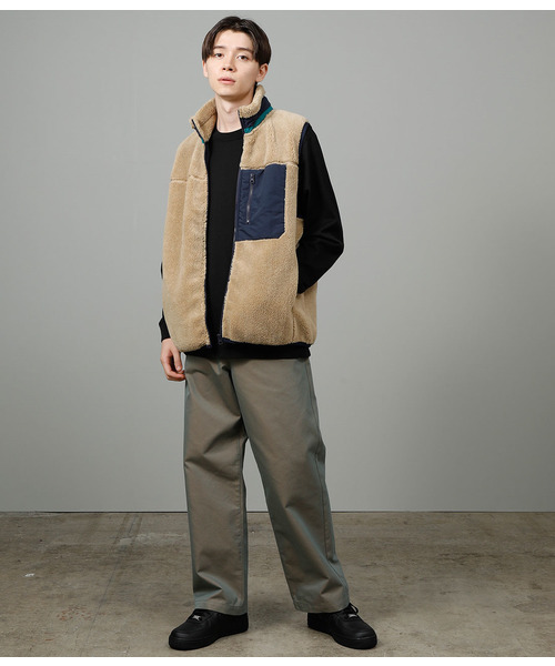 JUNRED（ジュンレッド）の「ボアフリースZIPベスト（ベスト・メンズ・ホワイト/ブラック/ブラウン・M/L）」の17枚目の写真