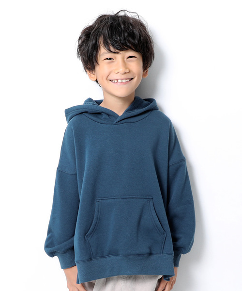 devirock(デビロック)の「裏シャギーワイドシルエットプルパーカー(パーカー・キッズ・ダークベージュ/パープル系その他/ブルー系その他/杢グレー/ラベンダー/モカ/ダークグリーン/ブラック・100cm/120cm/130cm/140cm/150cm/160cm/110cm)」の7枚目の写真