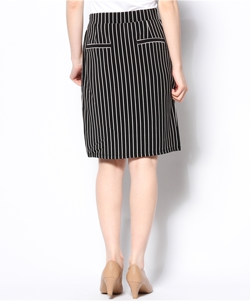 DISCOAT（ディスコート）の「【Discoat】ストライプペンシルスカート（スカート・レディース・ベージュ/ブラック・ﾌﾘ-）」の13枚目の写真