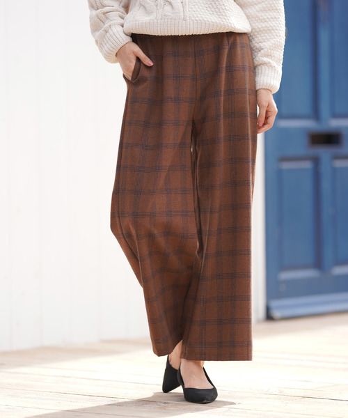rps（アールピーエス）の「チェックワイドパンツ（その他パンツ・レディース・キャメル/ブラウン/グレー・M）」の7枚目の写真