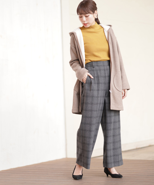 rps（アールピーエス）の「チェックワイドパンツ（その他パンツ・レディース・キャメル/ブラウン/グレー・M）」の8枚目の写真