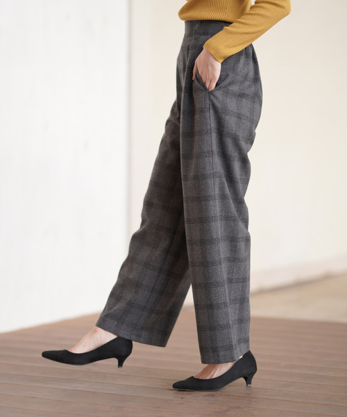rps（アールピーエス）の「チェックワイドパンツ（その他パンツ・レディース・キャメル/ブラウン/グレー・M）」の21枚目の写真