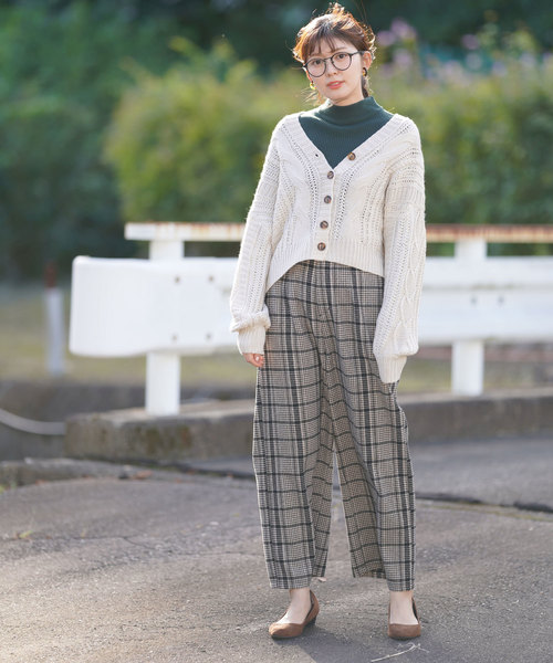 rps（アールピーエス）の「チェックワイドパンツ（その他パンツ・レディース・キャメル/ブラウン/グレー・M）」の15枚目の写真