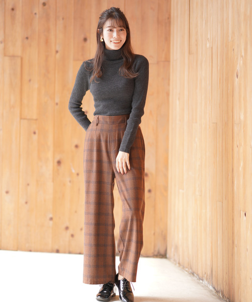 rps（アールピーエス）の「チェックワイドパンツ（その他パンツ・レディース・キャメル/ブラウン/グレー・M）」の20枚目の写真