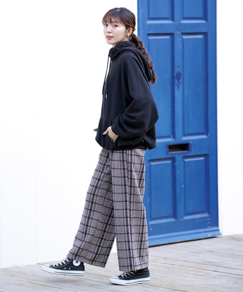 rps（アールピーエス）の「チェックワイドパンツ（その他パンツ・レディース・キャメル/ブラウン/グレー・M）」の9枚目の写真