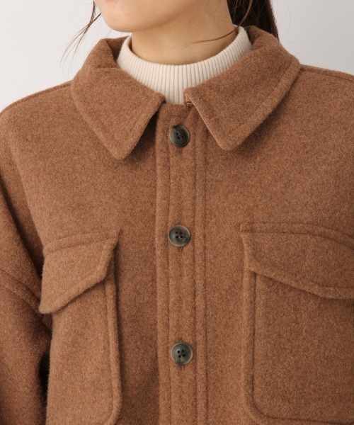 GLOBAL WORK（グローバルワーク）の「ウールライクロングCPOコート/856260（その他アウター・レディース・ベージュ系その他3/グリーン系その他3/ブルー系その他4・FREE）」の10枚目の写真