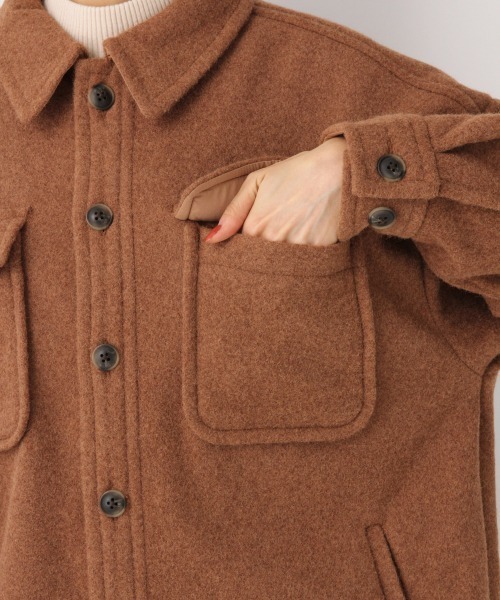 GLOBAL WORK（グローバルワーク）の「ウールライクロングCPOコート/856260（その他アウター・レディース・ベージュ系その他3/グリーン系その他3/ブルー系その他4・FREE）」の12枚目の写真