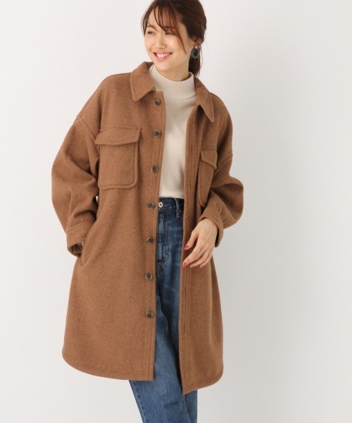 GLOBAL WORK（グローバルワーク）の「ウールライクロングCPOコート/856260（その他アウター・レディース・ベージュ系その他3/グリーン系その他3/ブルー系その他4・FREE）」の22枚目の写真