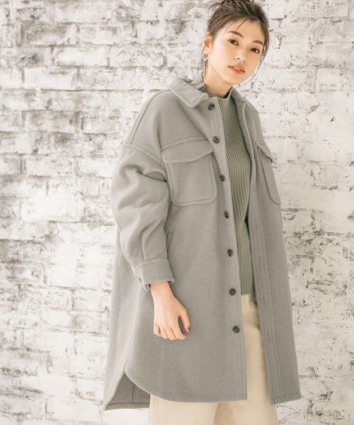 GLOBAL WORK（グローバルワーク）の「ウールライクロングCPOコート