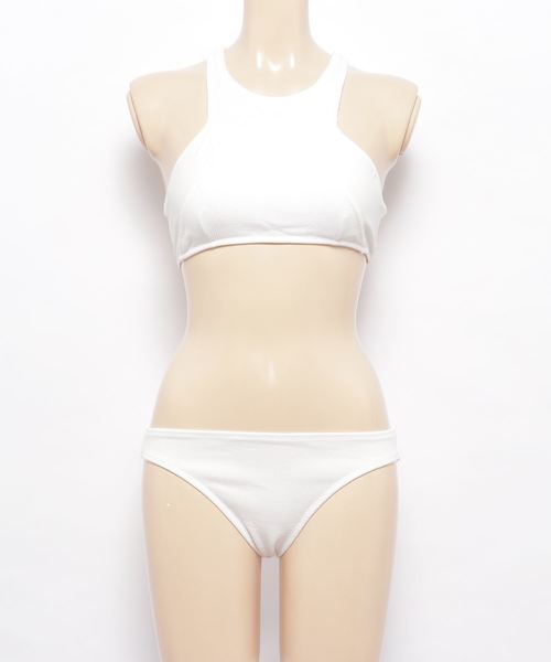 セール】細リブハイネックビキニ 水着2点セット（水着）｜Lace
