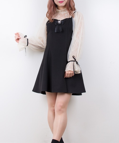 セール】ビジュブローチレーシーコンビOP（ワンピース）｜ROJITA