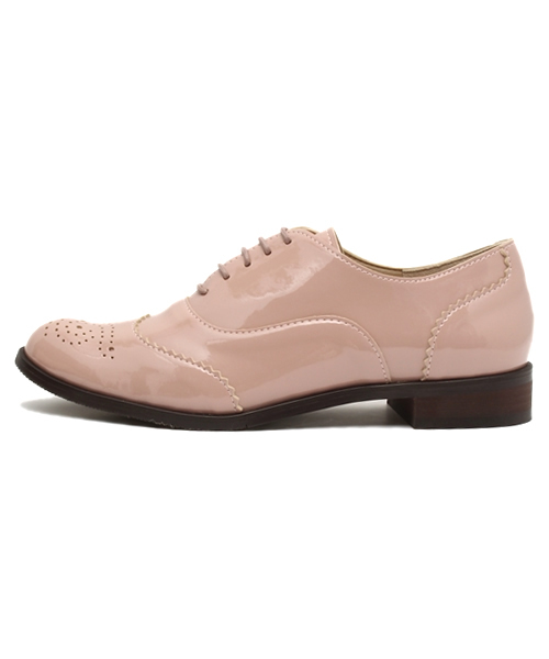 Ray BEAMS(レイビームス)の「◎○SEPTEMBER MOON / エナメル調 アーモンド シューズ(ドレスシューズ・レディース・ピンク・24.0cm/23.0cm/24.5cm/22.5cm/23.5cm)」の2枚目の写真