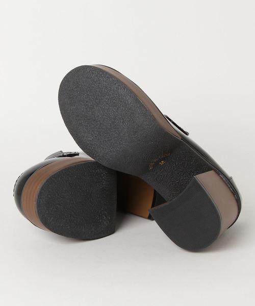 WEGO(ウィゴー)の「WEGO/ウッドソールヒールローファー(ローファー・レディース・ブラック/ブラック系その他・MEDIUM/LARGE)」の4枚目の写真