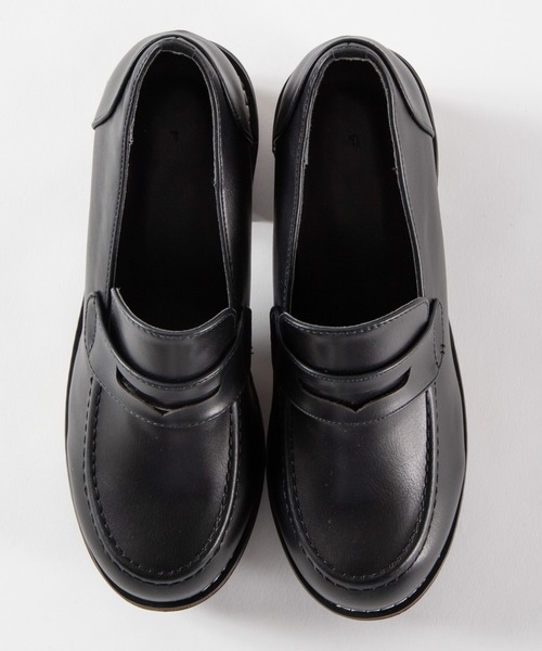 WEGO(ウィゴー)の「WEGO/ウッドソールヒールローファー(ローファー・レディース・ブラック/ブラック系その他・MEDIUM/LARGE)」の10枚目の写真