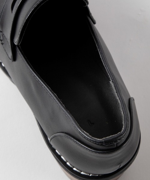 WEGO(ウィゴー)の「WEGO/ウッドソールヒールローファー(ローファー・レディース・ブラック/ブラック系その他・MEDIUM/LARGE)」の6枚目の写真