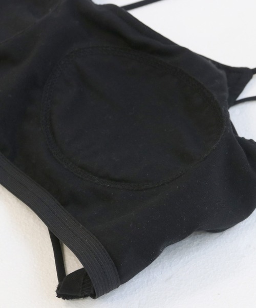 Avvenente(アベネンテ)の「【Avvenente】カップ付きバッククロスキャミブラトップ(キャミソール・レディース・ホワイト/ブラック・M)」の4枚目の写真