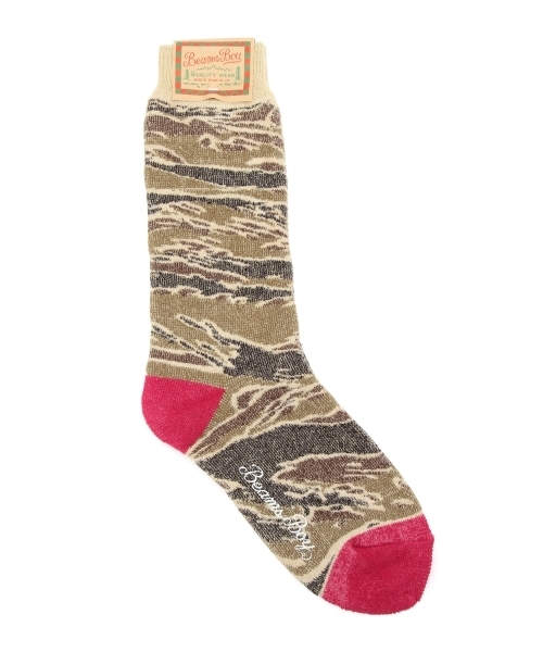 BEAMS BOY（ビームスボーイ）の「BEAMS BOY / カモフラージュ ソックス（ソックス/靴下・レディース・ピンク/オレンジ・ONE SIZE）」の13枚目の写真