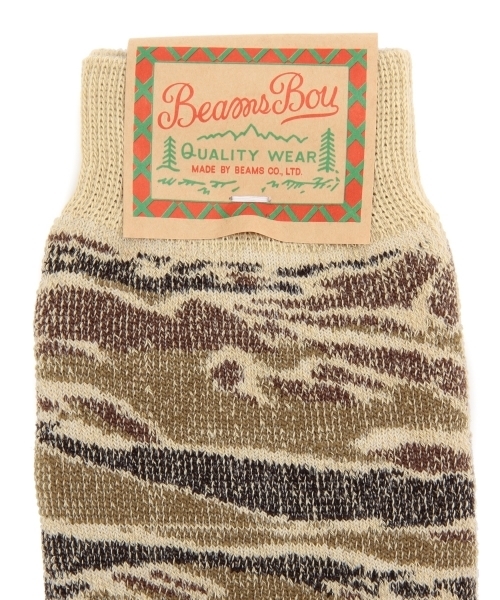 BEAMS BOY（ビームスボーイ）の「BEAMS BOY / カモフラージュ ソックス（ソックス/靴下・レディース・ピンク/オレンジ・ONE SIZE）」の15枚目の写真