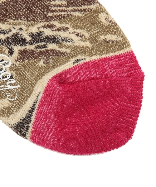 BEAMS BOY（ビームスボーイ）の「BEAMS BOY / カモフラージュ ソックス（ソックス/靴下・レディース・ピンク/オレンジ・ONE SIZE）」の7枚目の写真