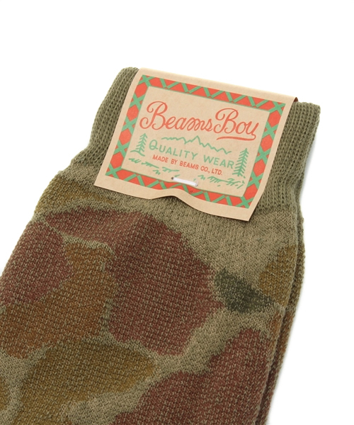 BEAMS BOY（ビームスボーイ）の「BEAMS BOY / カモフラージュ ソックス（ソックス/靴下・レディース・ピンク/オレンジ・ONE SIZE）」の4枚目の写真
