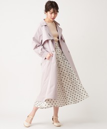 natural couture | フレアヨーク女優トレンチコート(トレンチコート)