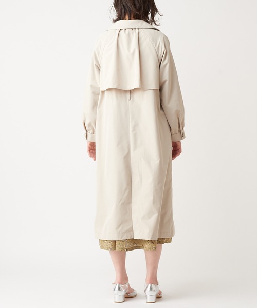 natural couture(ナチュラルクチュール)の「フレアヨーク女優トレンチコート(トレンチコート・レディース・ベージュ/ミント/ラベンダー/ライトベージュ・FREE)」の8枚目の写真