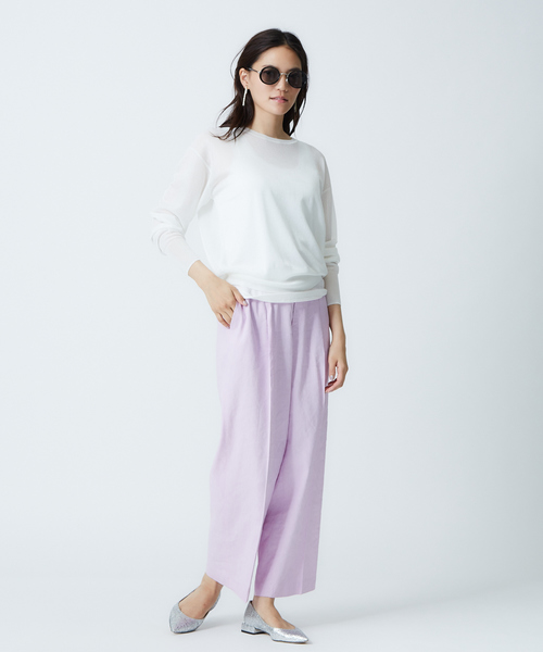 qualite（カリテ）の「【ITALY】【セットアップ】リネンレーヨンワイドパンツ（その他パンツ・レディース・ブラック/ブルー/ベージュ/ラベンダー・34/40/38/36）」の17枚目の写真