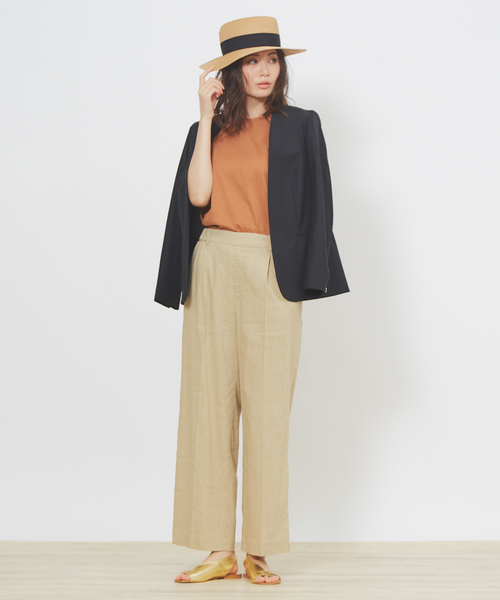 qualite（カリテ）の「【ITALY】【セットアップ】リネンレーヨンワイドパンツ（その他パンツ・レディース・ブラック/ブルー/ベージュ/ラベンダー・34/40/38/36）」の15枚目の写真