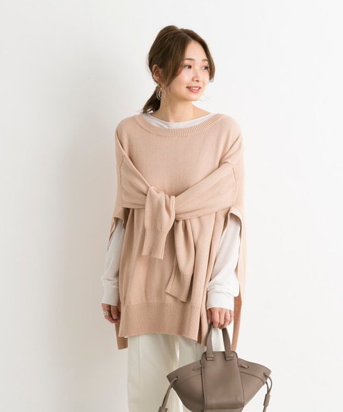 DouDou（ドゥドゥ）の「スリットプルオーバー（ニット/セーター・レディース・ブルー系その他/ピンクベージュ・FREE）」の20枚目の写真