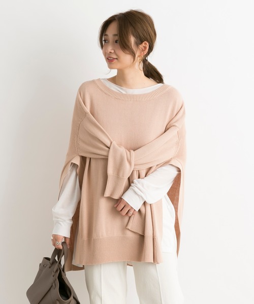DouDou（ドゥドゥ）の「スリットプルオーバー（ニット/セーター・レディース・ブルー系その他/ピンクベージュ・FREE）」の21枚目の写真