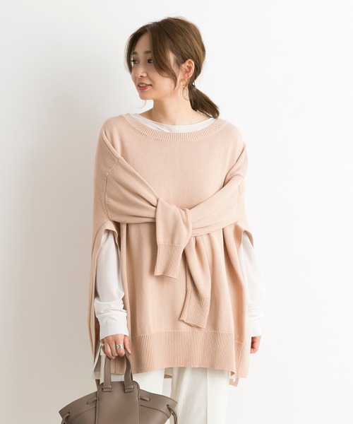DouDou（ドゥドゥ）の「スリットプルオーバー（ニット/セーター・レディース・ブルー系その他/ピンクベージュ・FREE）」の22枚目の写真