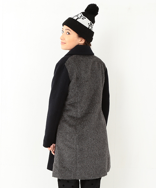 BEAMS BOY(ビームスボーイ)の「BEAMS BOY / シャギーアシメ 3Bショールコート(その他アウター・レディース・ネイビー/オリーブ・ONE SIZE)」の9枚目の写真