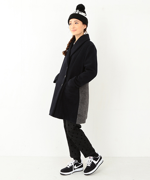 BEAMS BOY(ビームスボーイ)の「BEAMS BOY / シャギーアシメ 3Bショールコート(その他アウター・レディース・ネイビー/オリーブ・ONE SIZE)」の10枚目の写真