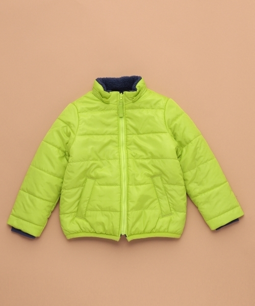 green label relaxing（グリーンレーベルリラクシング）の「【KIDS】ナカワタ ボアブルゾン リバーシブル（ブルゾン・キッズ・コバルトブルー/ピンク/ライム・115cm/125cm/135cm/95cm/105cm）」の12枚目の写真