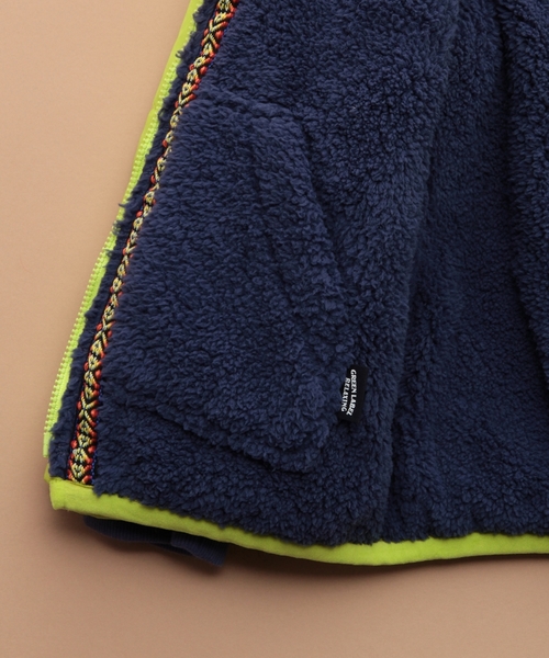 green label relaxing（グリーンレーベルリラクシング）の「【KIDS】ナカワタ ボアブルゾン リバーシブル（ブルゾン・キッズ・コバルトブルー/ピンク/ライム・115cm/125cm/135cm/95cm/105cm）」の7枚目の写真