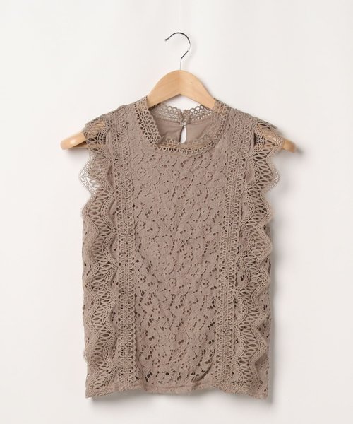 FUN.TRINITY(ファン トリニティー)の「ノースリケミカルレース(シャツ/ブラウス・レディース・ブラック/アイボリー/モカ・FREE)」の7枚目の写真