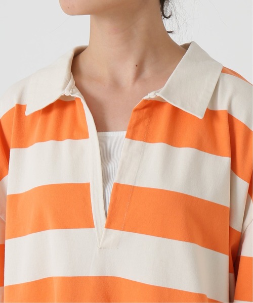 SLOBE citron.（スローブシトロン）の「SLOBE citron. Miss you UK BIG ラガープルオーバー◆（Tシャツ/カットソー・レディース・ブルー/オレンジ・FREE）」の8枚目の写真